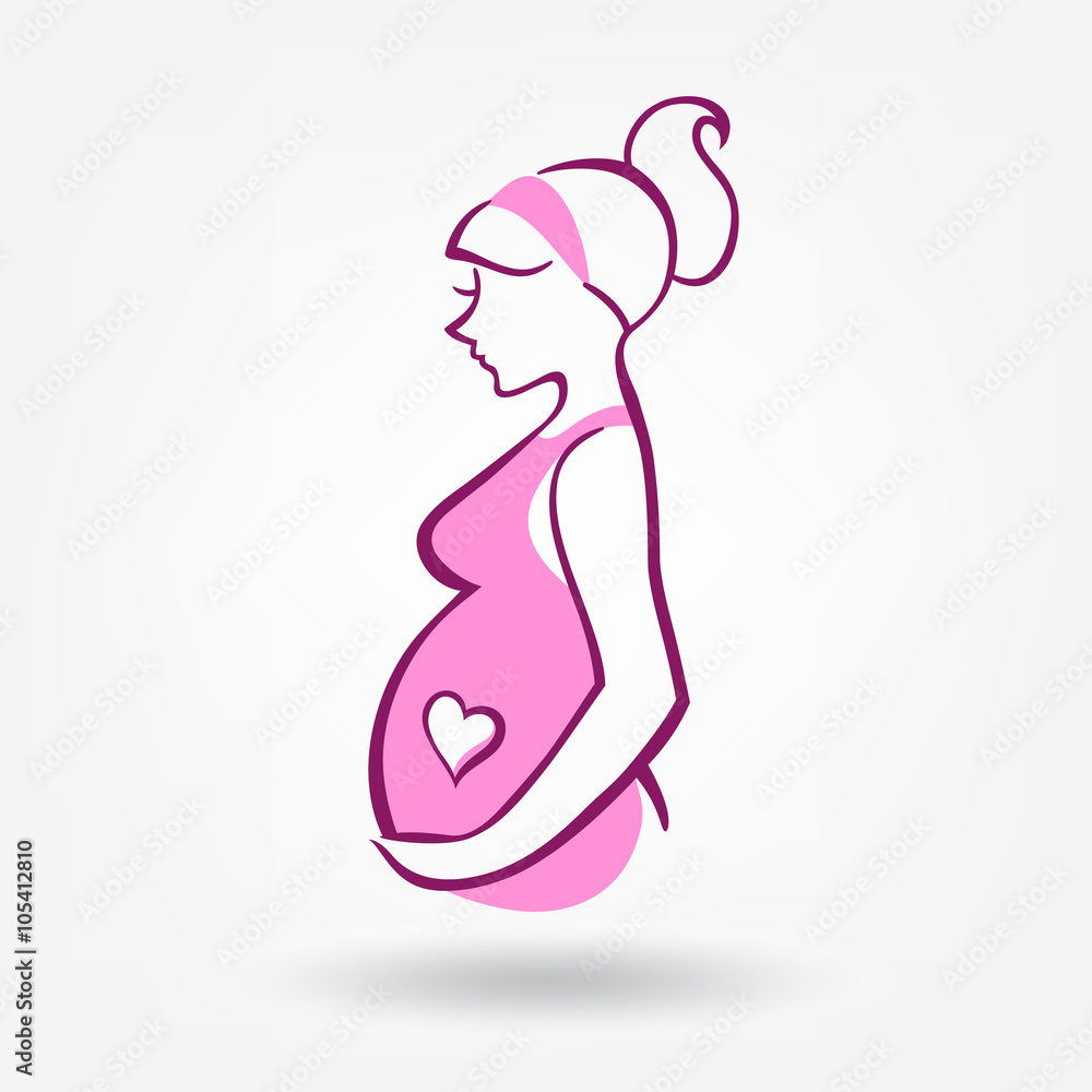 Pregnant Woman Sticker Pregnant Woman Sticker