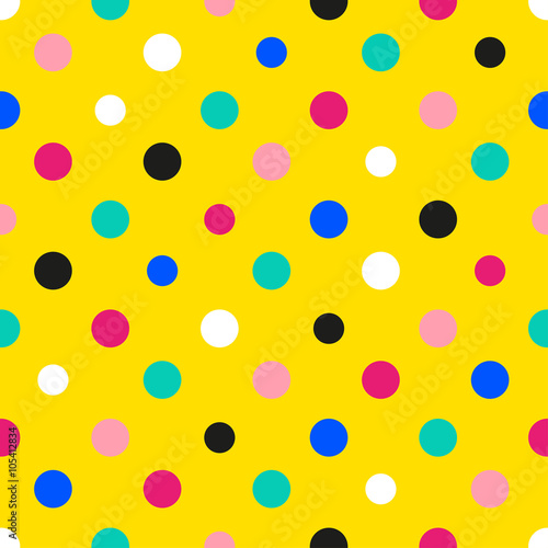 Rainbow Colorful Polka dot ...