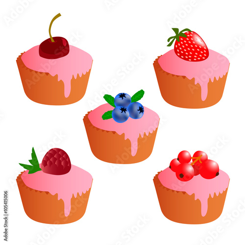 Cupcakes set