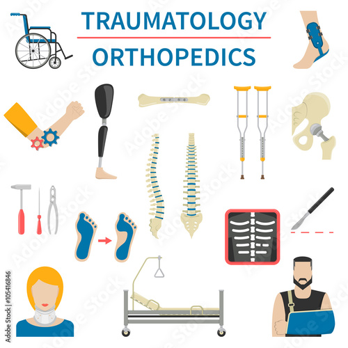 Traumatology And Orthopedics Icons