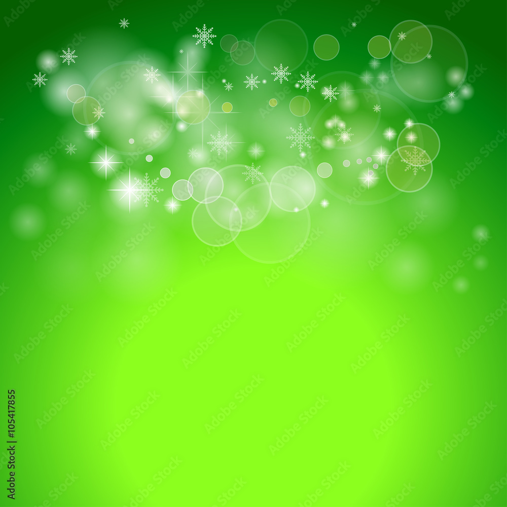Fototapeta premium Green vector bokeh background