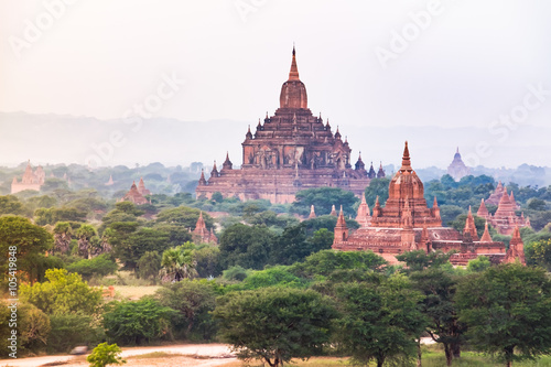 Sunrise scene at Pagoda field in Bagan,Myanmar