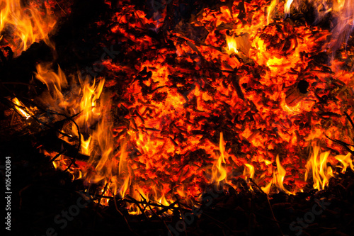 Burning fire hot flames
