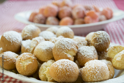sweet dough balls called castagnole