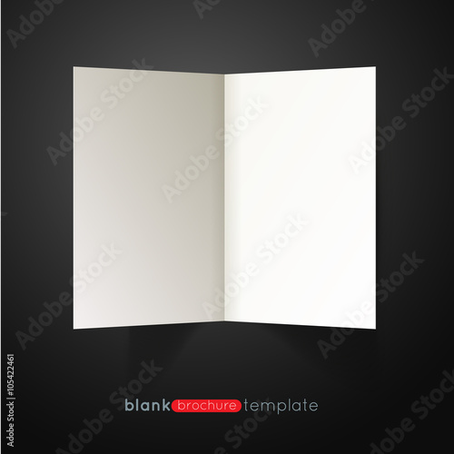 White 2 page brochure mockup template for your branding and identity design. Vector Illustration EPS10