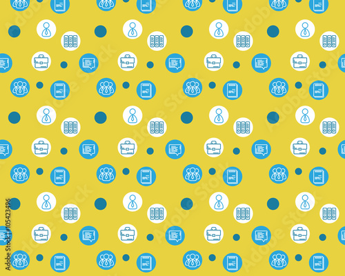 yellow business background with icons