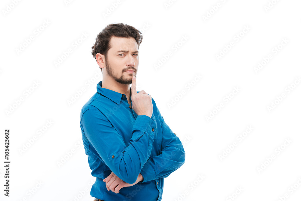 Thoughtful casual man Thoughtful casual man