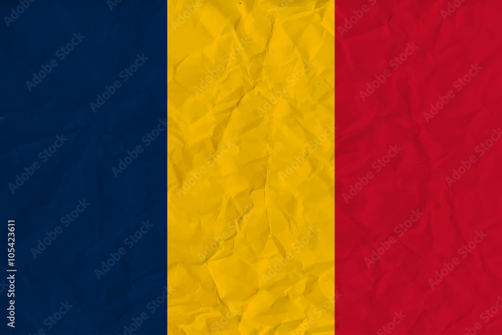 Fototapeta premium Chad paper flag