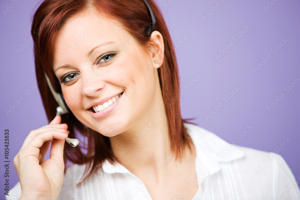 CSR: Friendly Customer Service Agent on Headset CSR: Friendly Customer Service Agent on Headset