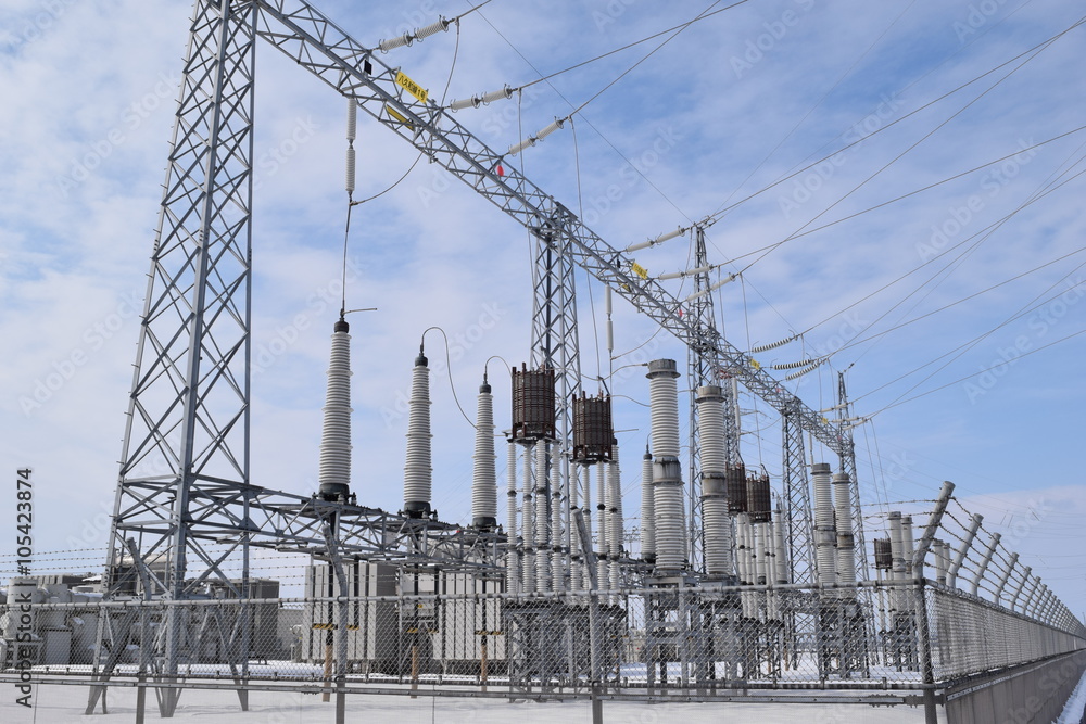 雪国の変電所／雪国の山形県で、約40cmの降雪後に変電所を撮影した写真です。