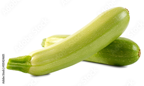 Zucchinis isolated on a white background