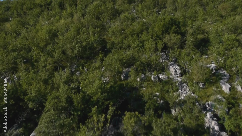 Fortress on the peninsula of Lake Bileca Bosnia and Hercegovina, Footage recorder from quadrocopter in full HD resolution