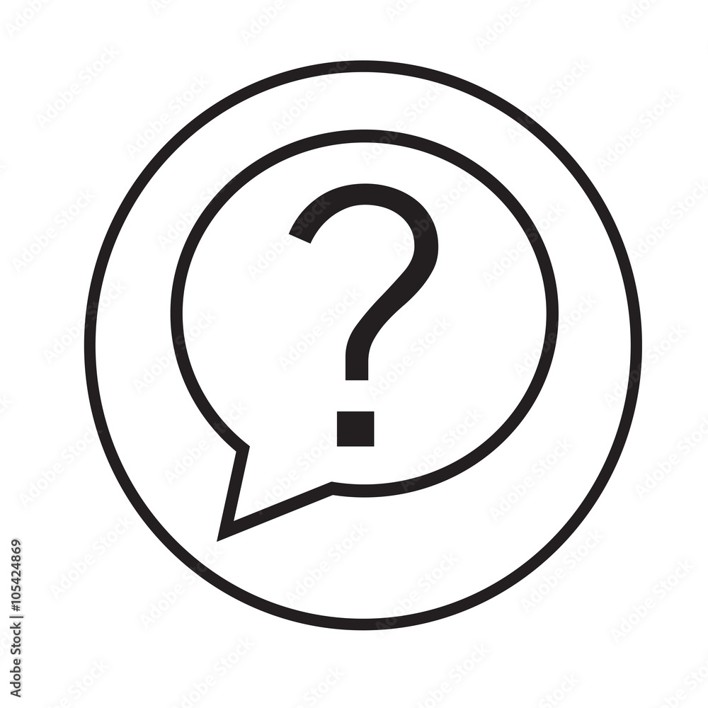 Thin Line Question Mark Icon Illustration design Thin Line Question Mark Icon Illustration design