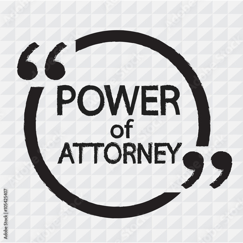 Power Of Attorney lettering Illustration design