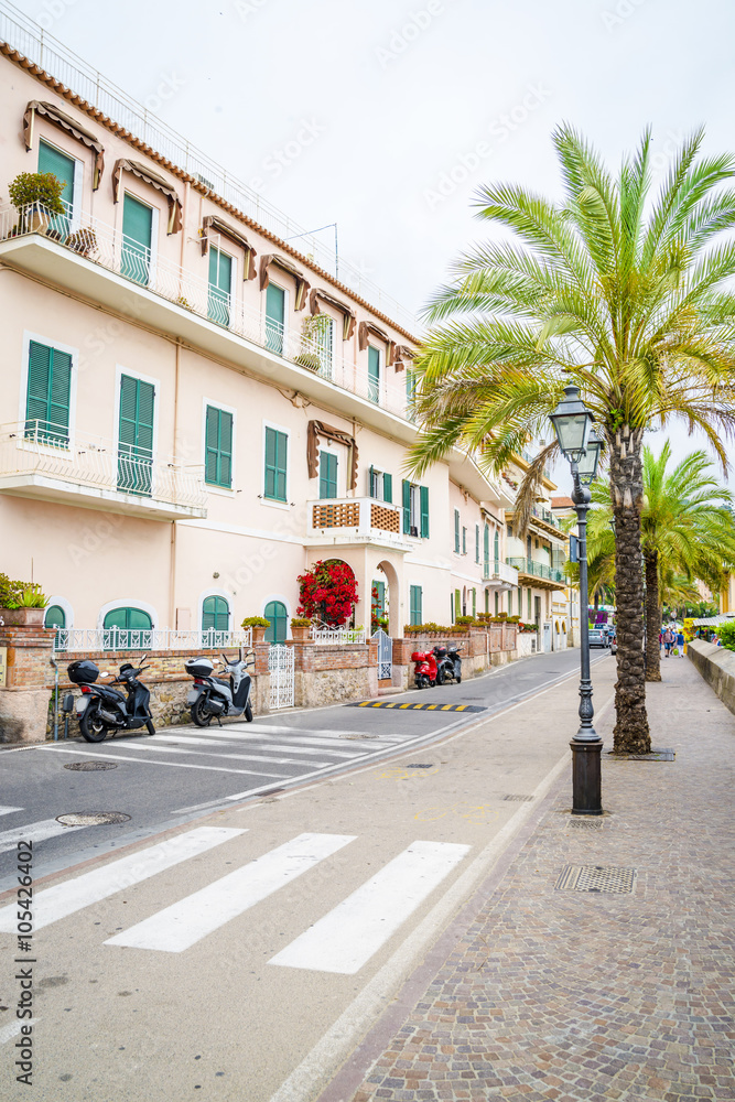 The street in San Remo - downtown, Italy 20.06.2015