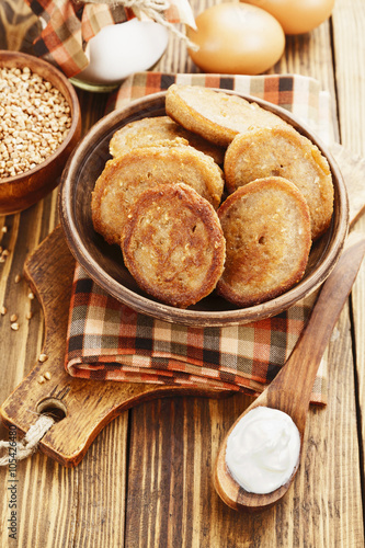 Homemade buckwheat pancakes