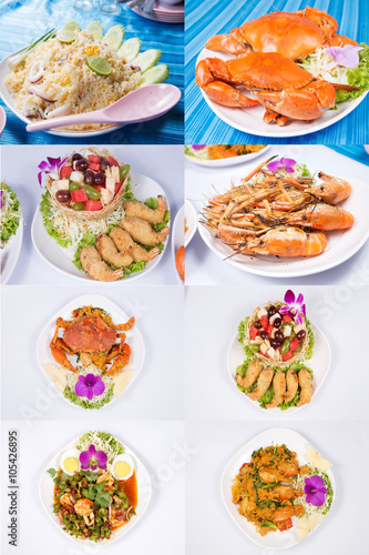 Collection of Menu Thai Food