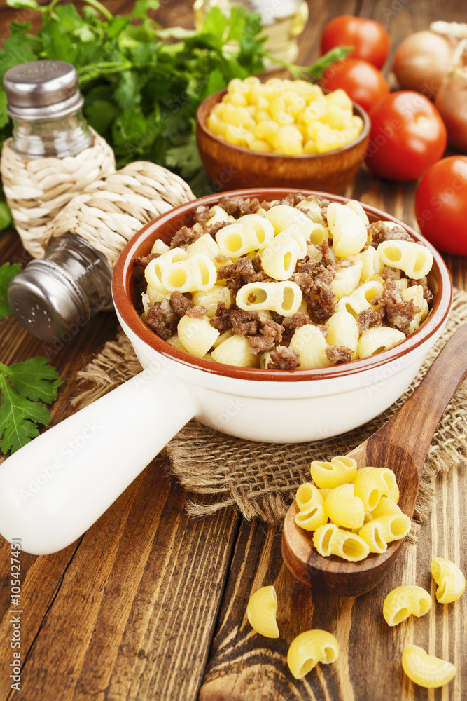Pasta with minced meat Pasta with minced meat