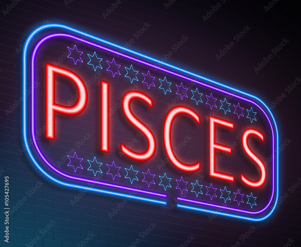 Pisces sign concept.