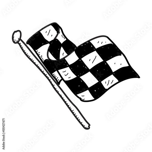 Simple doodle of a checkered flag