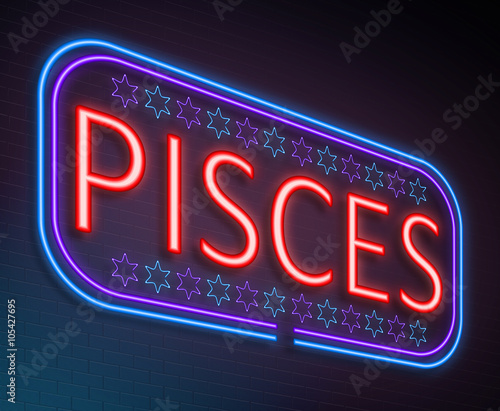 Pisces sign concept.