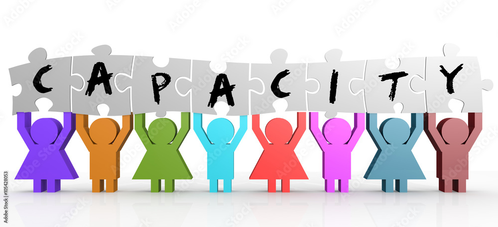 Puppet hold puzzle with capacity word on it Puppet hold puzzle with capacity word on it