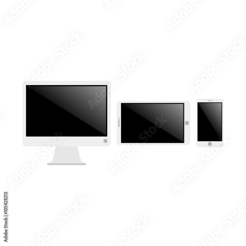 Monitors tablet and phone vector