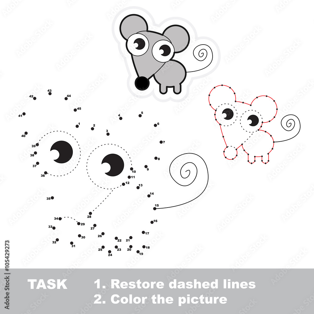 Mouse . Vector numbers game. Mouse . Vector numbers game.