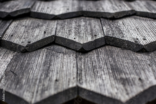 Element of old wooden roof