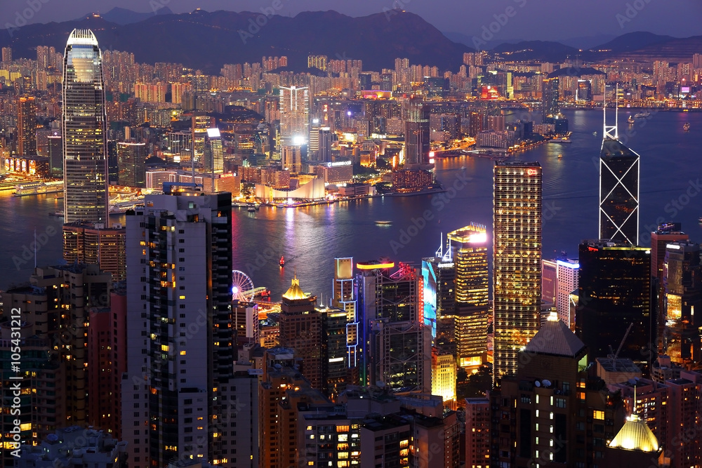 Hong Kong at night from Victoria Peak