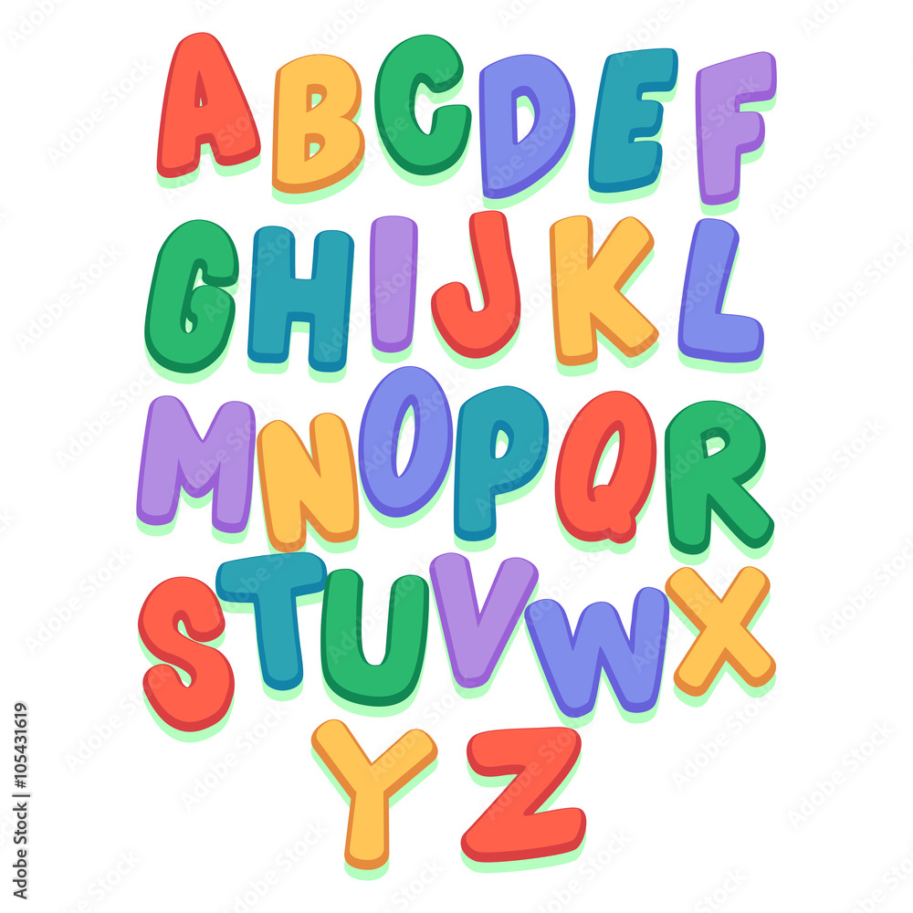 Illustration of Colorful Capital Letter Set Illustration of Colorful Capital Letter Set