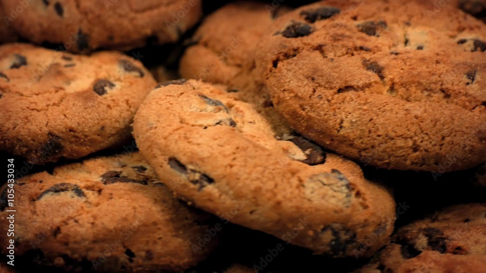 Closeup Of Delicious Cookies Rotating Closeup Of Delicious Cookies Rotating
