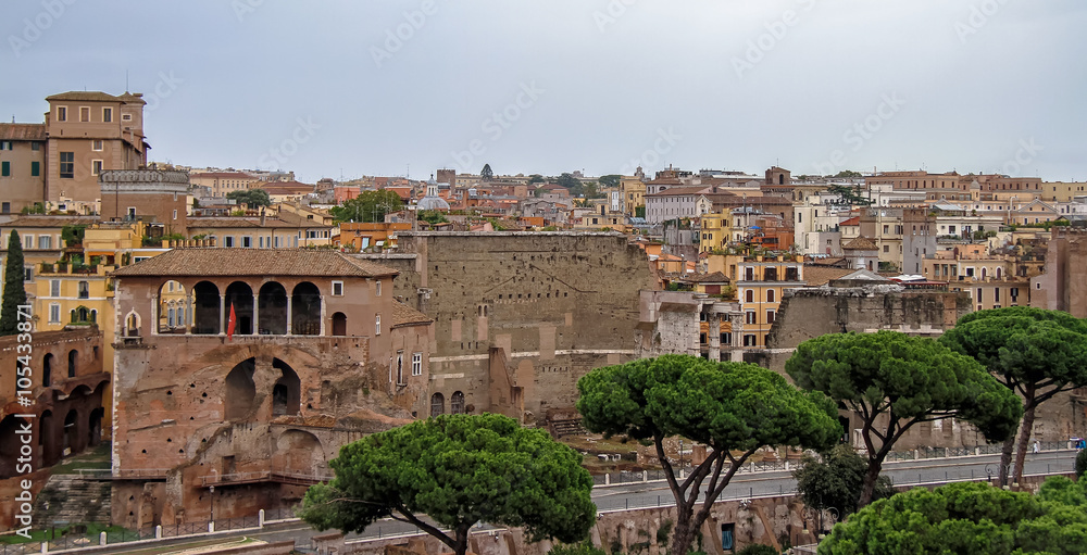 Ruins of Trajan's Forum in Rome, Italy
