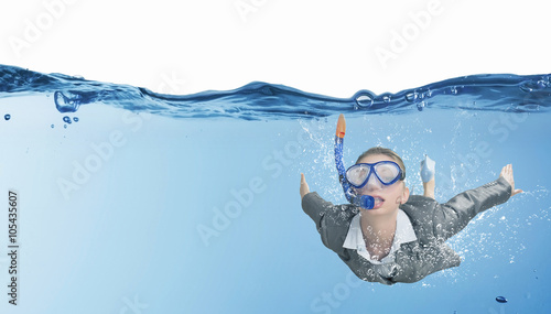 Woman under water