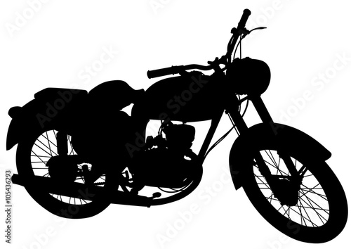 Big motor bike on white background