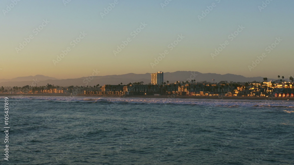 Oceanside California View At Dusk From Pier 4k Oceanside California View At Dusk From Pier 4k