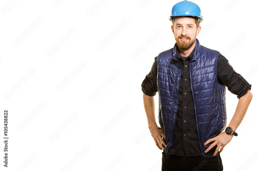 Manual worker on white background Manual worker on white background