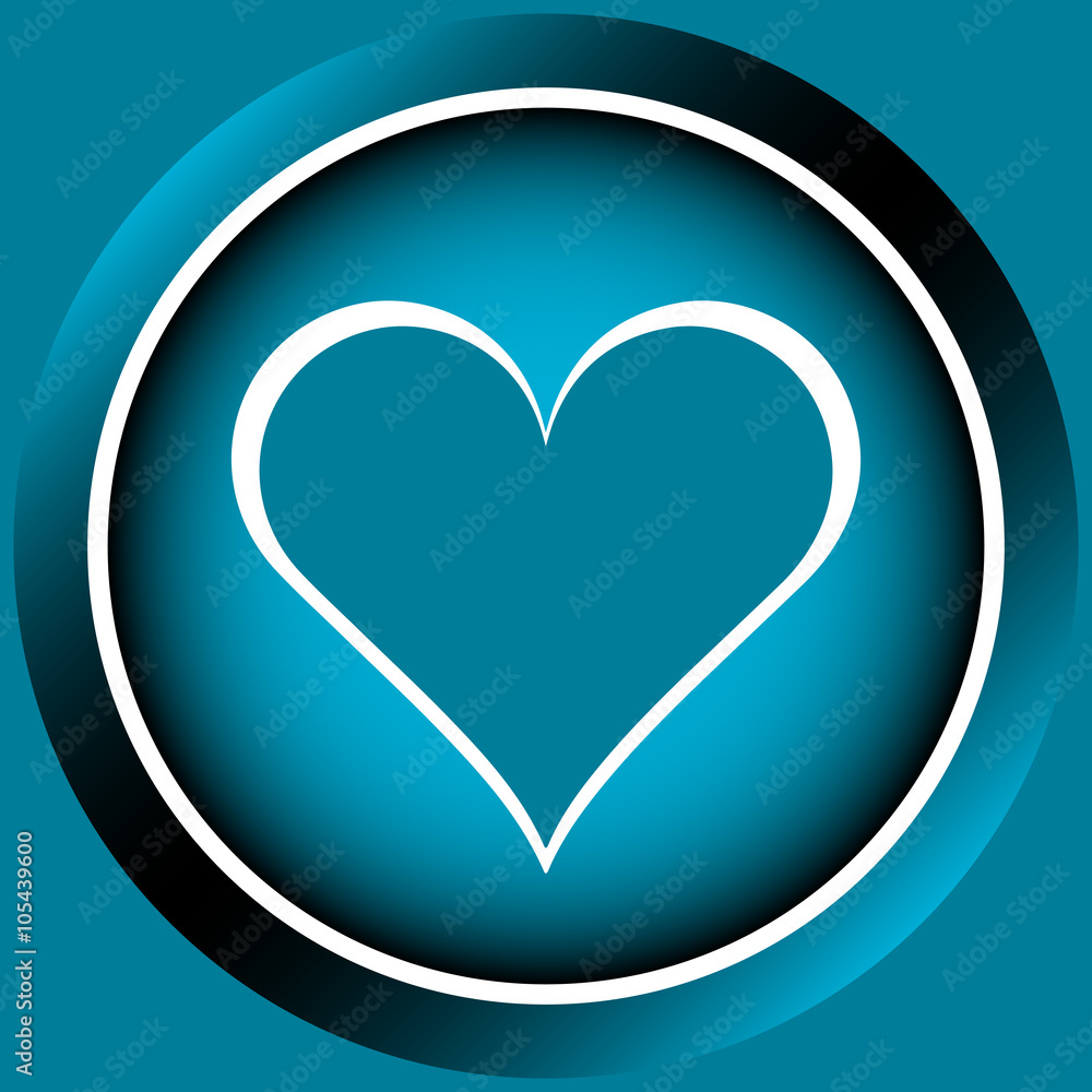 Icon of white heart contour Icon of white heart contour