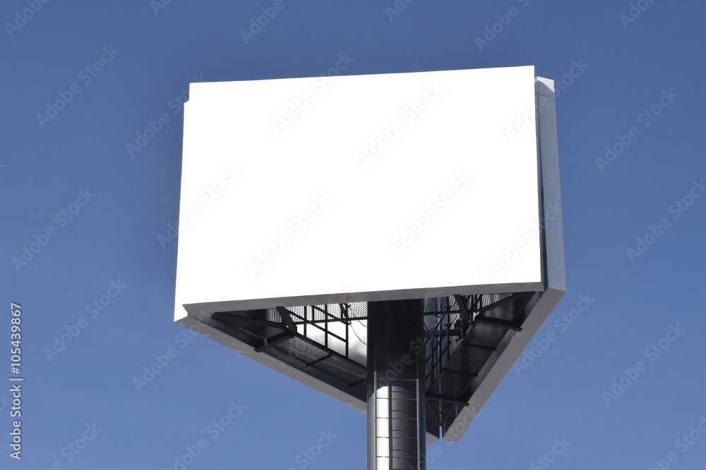 Empty Billboard on the sky background Empty Billboard on the sky background