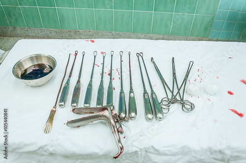 gynecological equipment use for treatment gynecological disease in operating room
