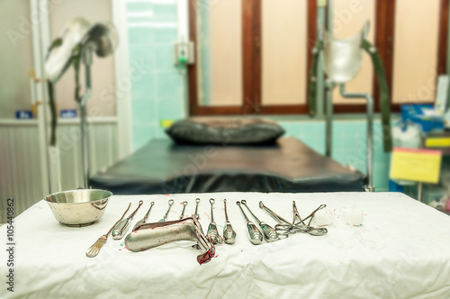 gynecological equipment use for treatment gynecological disease in operating room