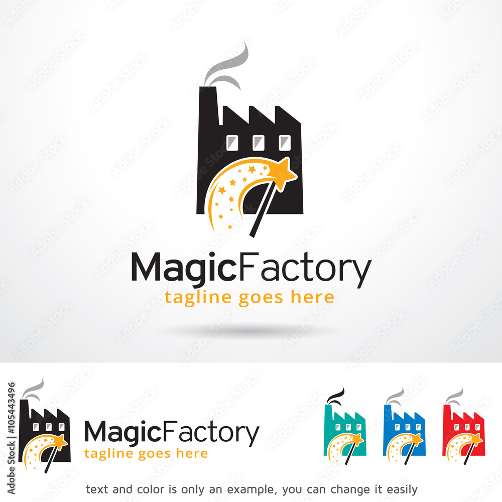 Fototapeta premium Magic Factory Logo Template Design Vector