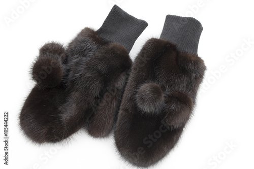 gloves on the white background