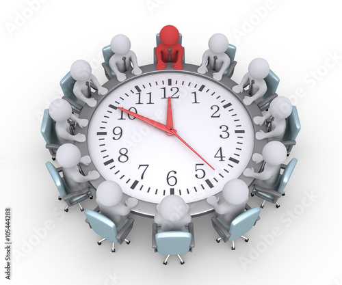 Meeting of businessmen and boss