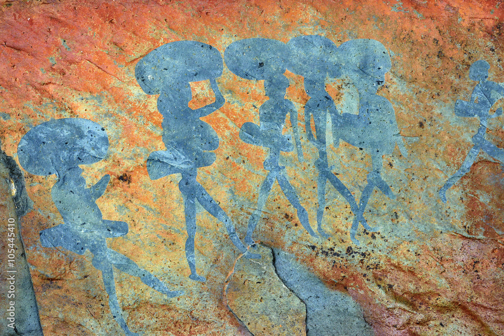 Ancient Rock paintings, Namibia