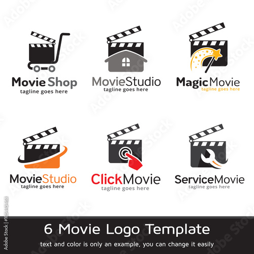 Movie Logo Template Design Vector