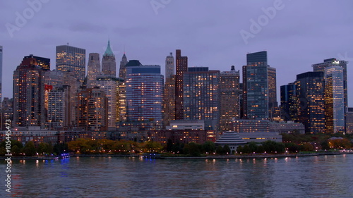Aerial view of downtown Manhattan