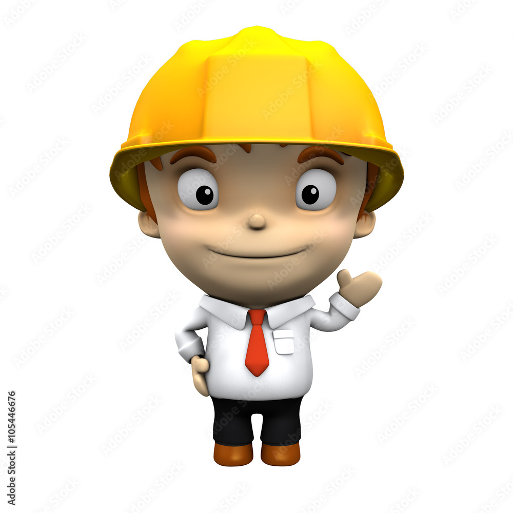 Businessman with Contractor Helmet Businessman with Contractor Helmet