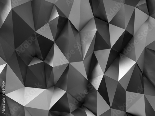 Metal BW Low-Poly Steel Background