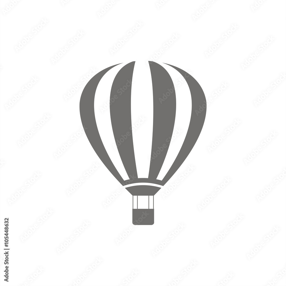 Obraz premium Icono de un globo aerostático. Ilustración vectorial aislada